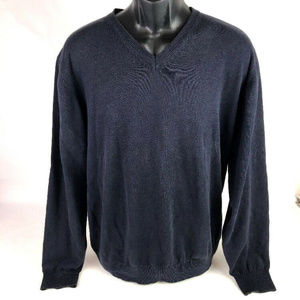 Men's Kitaro V Neck Sweater Long Sleeve Cotton XL